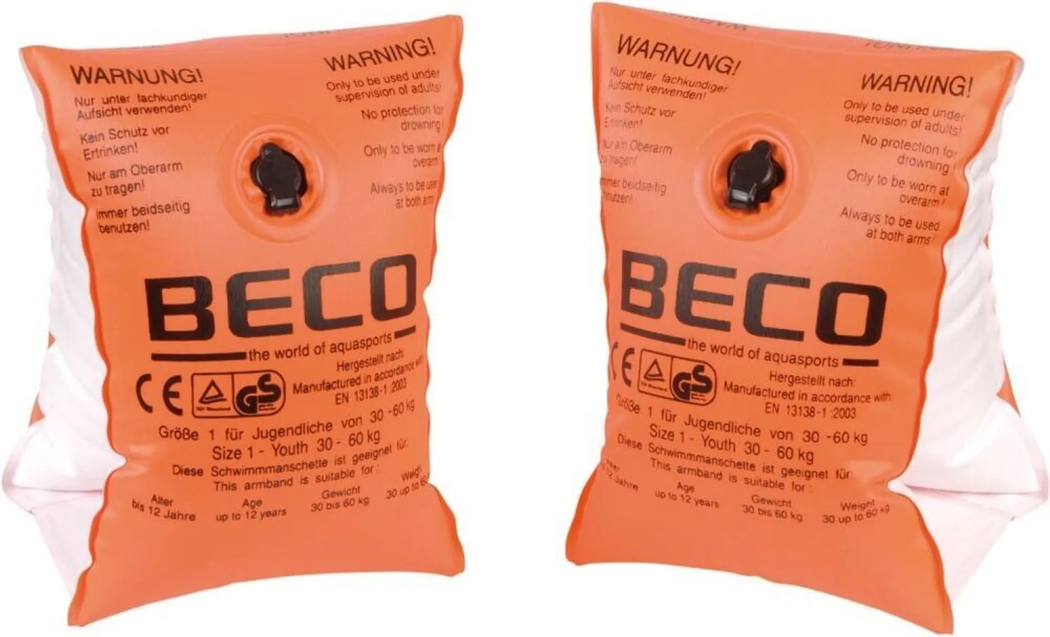 BECO Schwimmflügel Größe 2 – Für Erwachsene & Kinder ab 60 kg