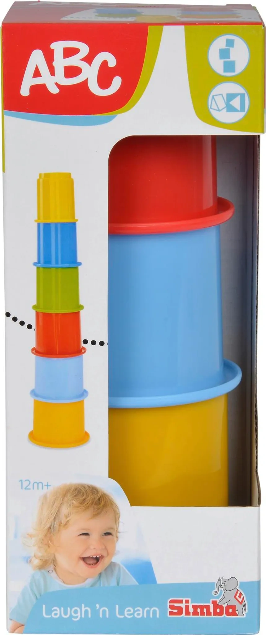 Simba ABC Stapelpyramide – 6 bunte Steck- & Stapelbecher